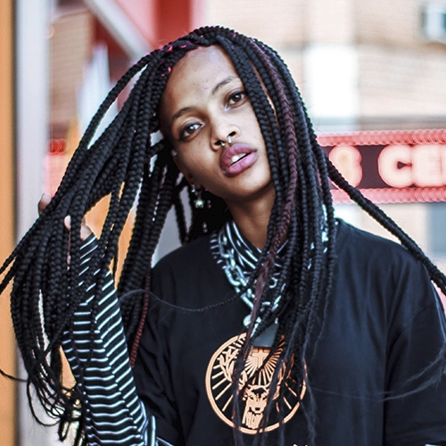 dread sintético preto