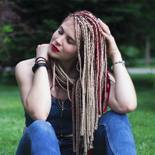 dread sintético branco